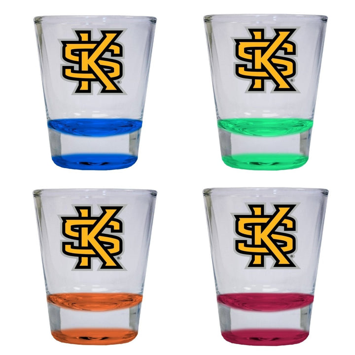 Kennesaw State University 2 ounce Color Etched Shot Glasses Image 4