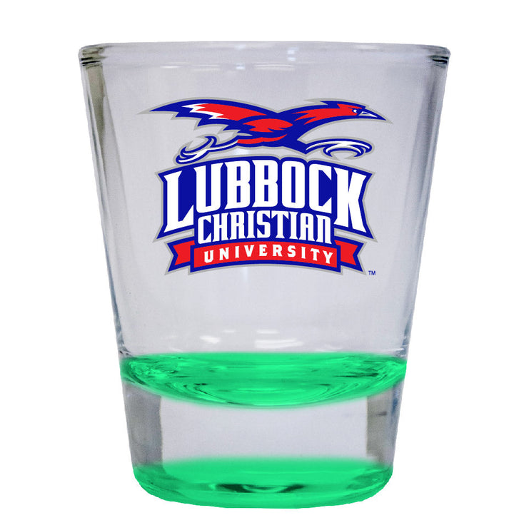 Lubbock Christian University Chaparral 2 ounce Color Etched Shot Glasses Image 3