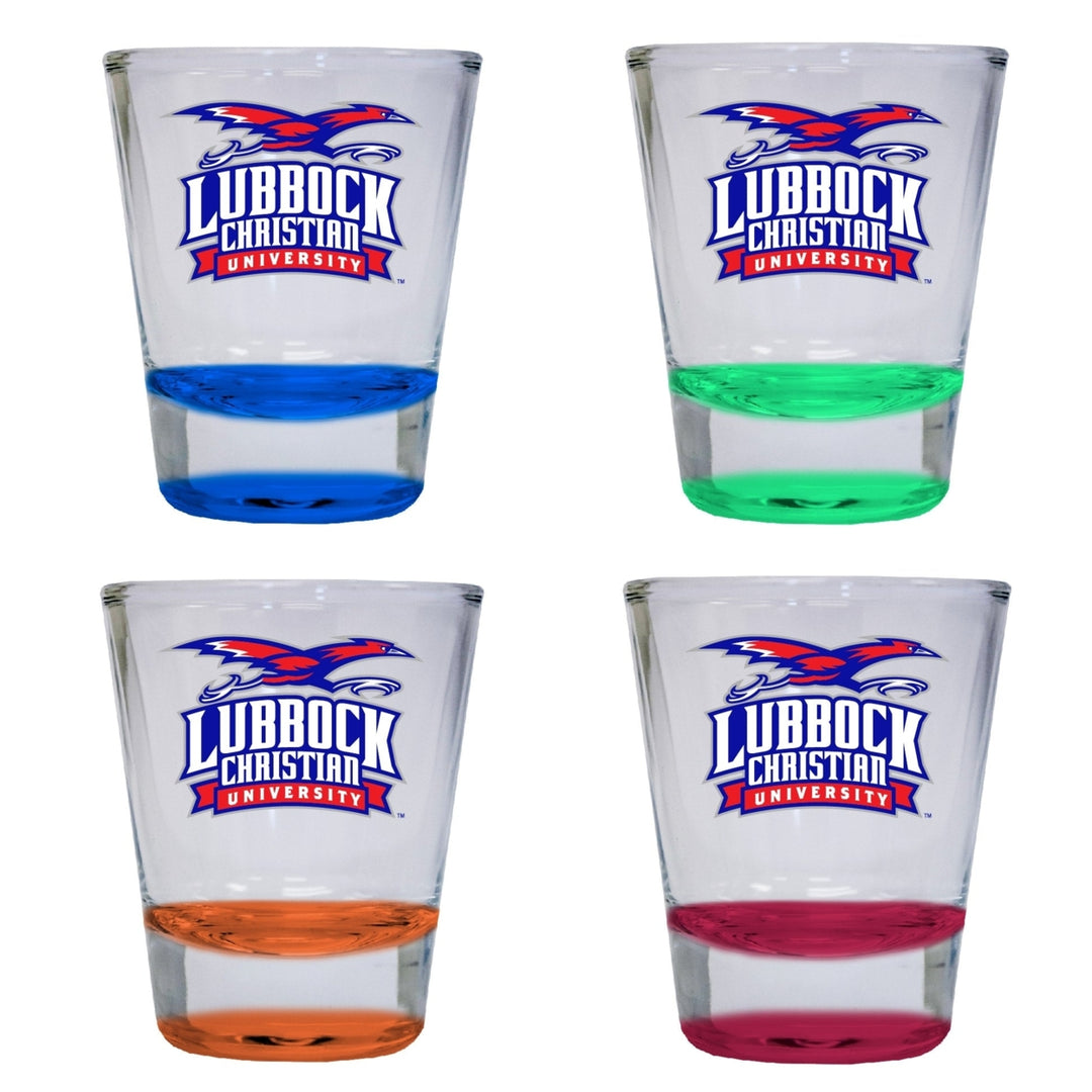 Lubbock Christian University Chaparral 2 ounce Color Etched Shot Glasses Image 4