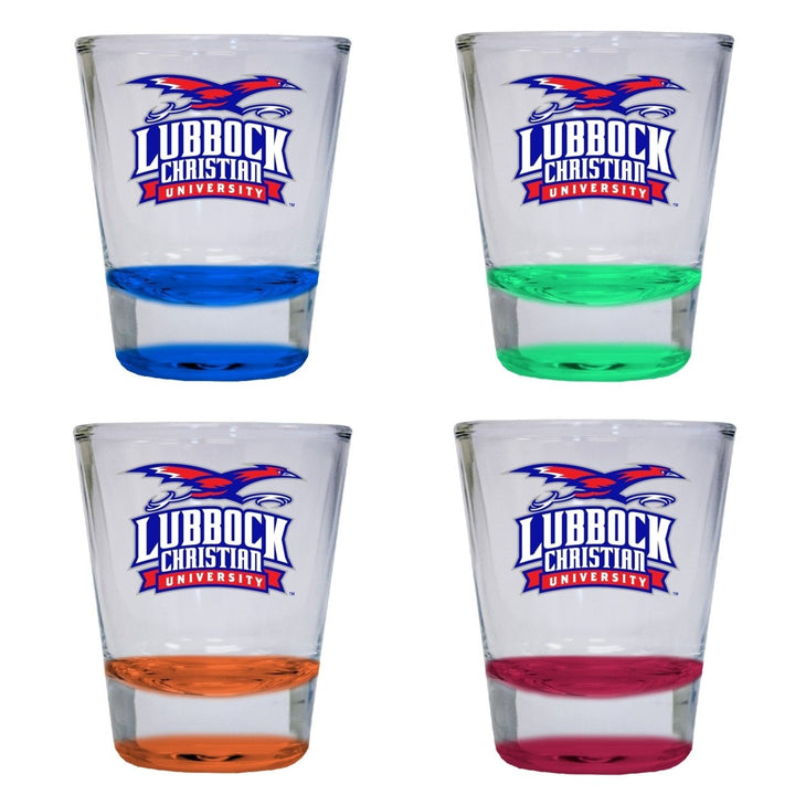 Lubbock Christian University Chaparral 2 ounce Color Etched Shot Glasses Image 1