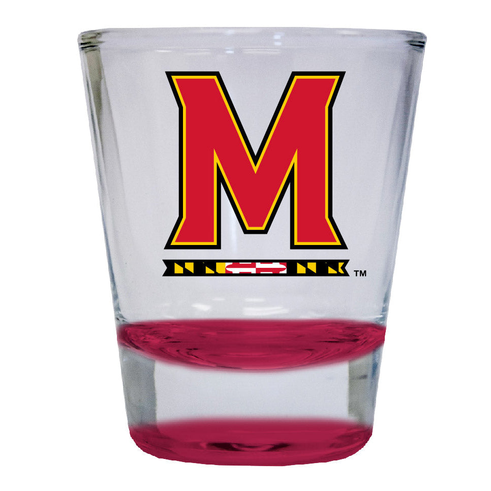 Maryland Terrapins 2 ounce Color Etched Shot Glasses Image 1