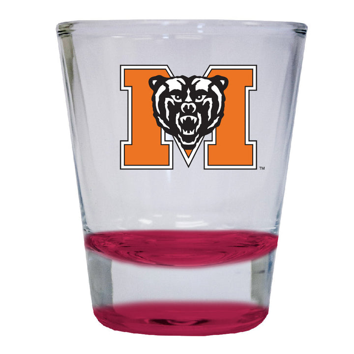 Mercer University 2 ounce Color Etched Shot Glasses Image 1