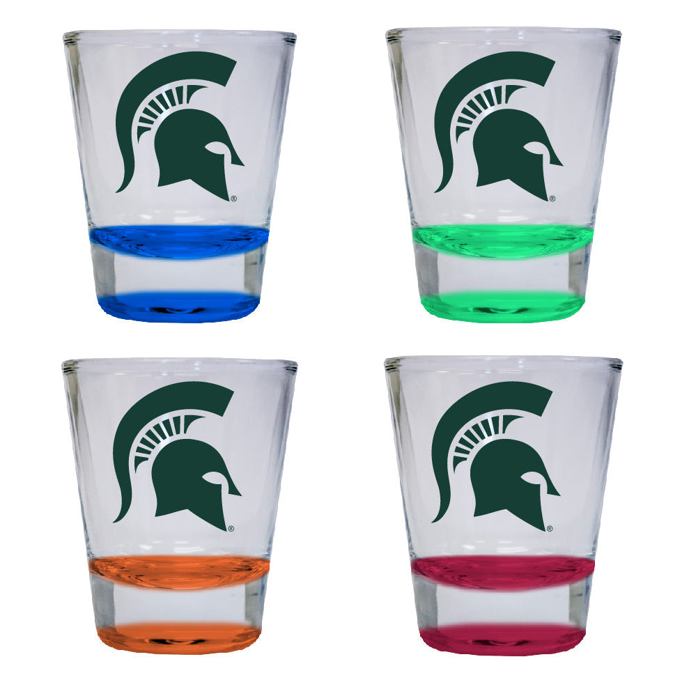 Michigan State Spartans 2 ounce Color Etched Shot Glasses Image 1