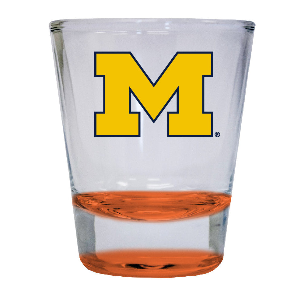 Michigan Wolverines 2 ounce Color Etched Shot Glasses Image 2