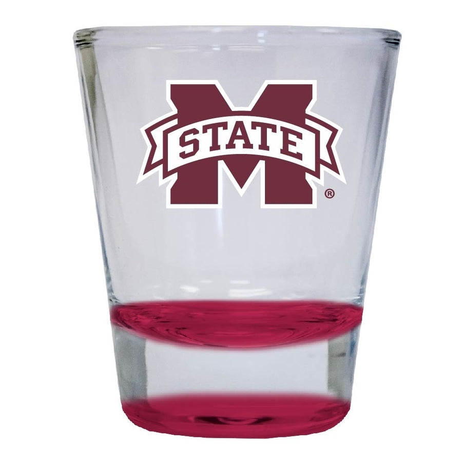 Mississippi State Bulldogs 2 ounce Color Etched Shot Glasses Image 1