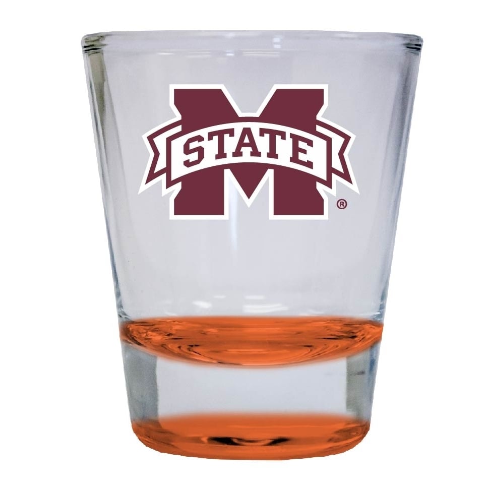 Mississippi State Bulldogs 2 ounce Color Etched Shot Glasses Image 1