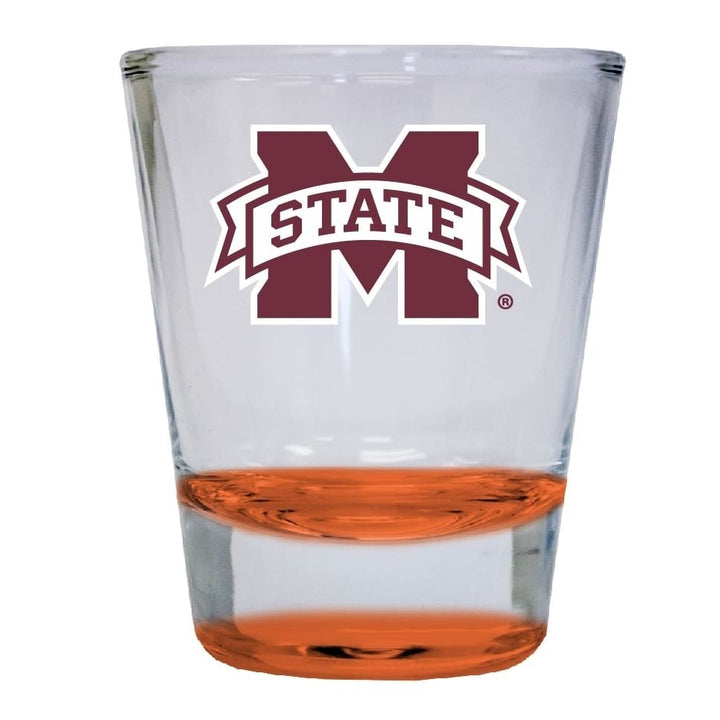 Mississippi State Bulldogs 2 ounce Color Etched Shot Glasses Image 1