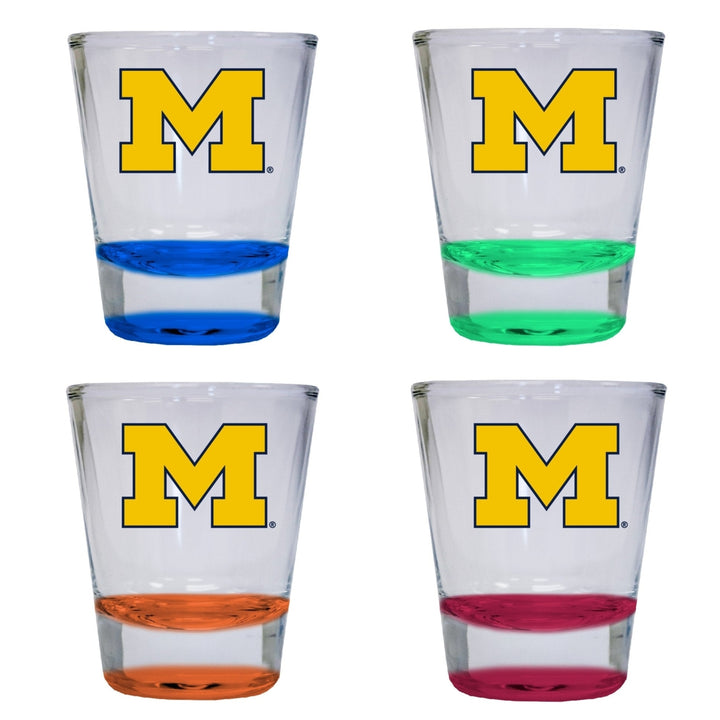 Michigan Wolverines 2 ounce Color Etched Shot Glasses Image 4