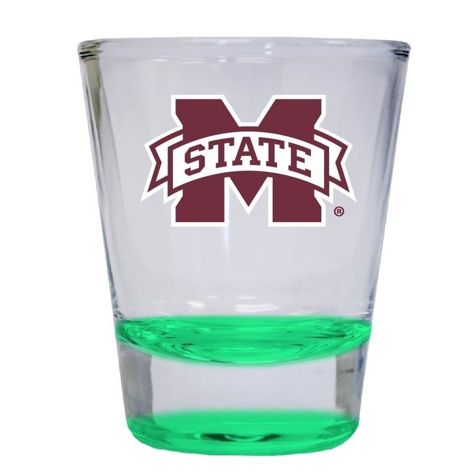 Mississippi State Bulldogs 2 ounce Color Etched Shot Glasses Image 1