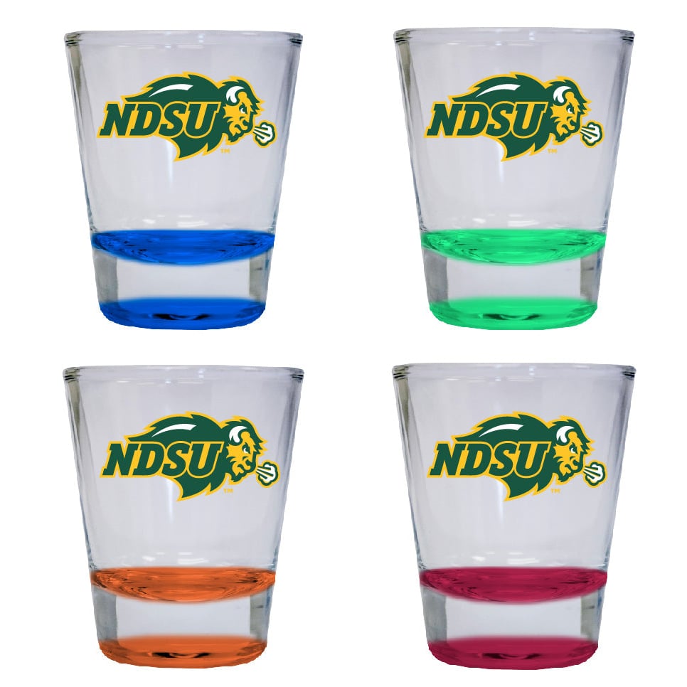 North Dakota State Bison 2 ounce Color Etched Shot Glasses Image 1