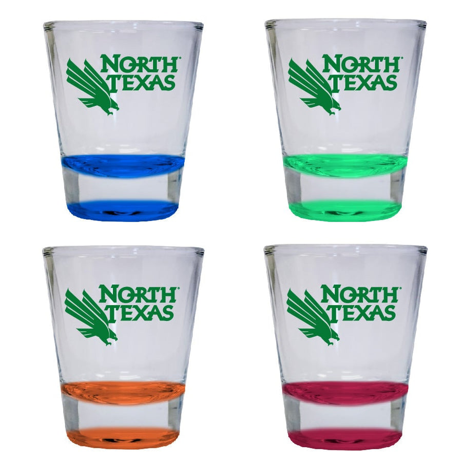 North Texas 2 ounce Color Etched Shot Glasses Image 1