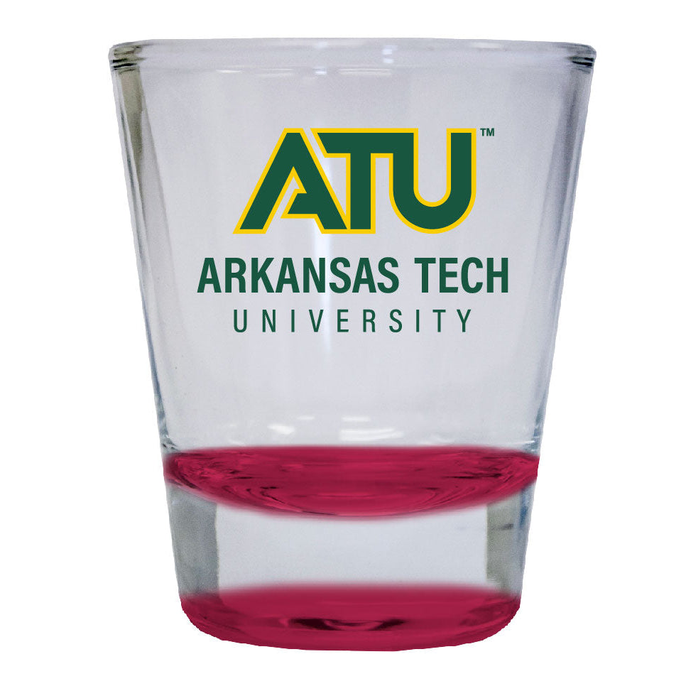 Arkansas Tech University 2 ounce Color Etched Shot Glasses Image 1