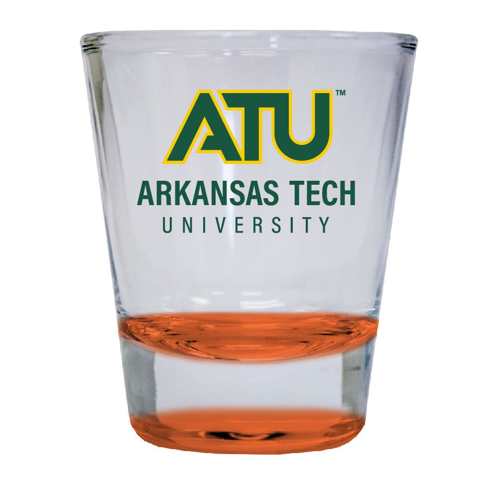 Arkansas Tech University 2 ounce Color Etched Shot Glasses Image 1