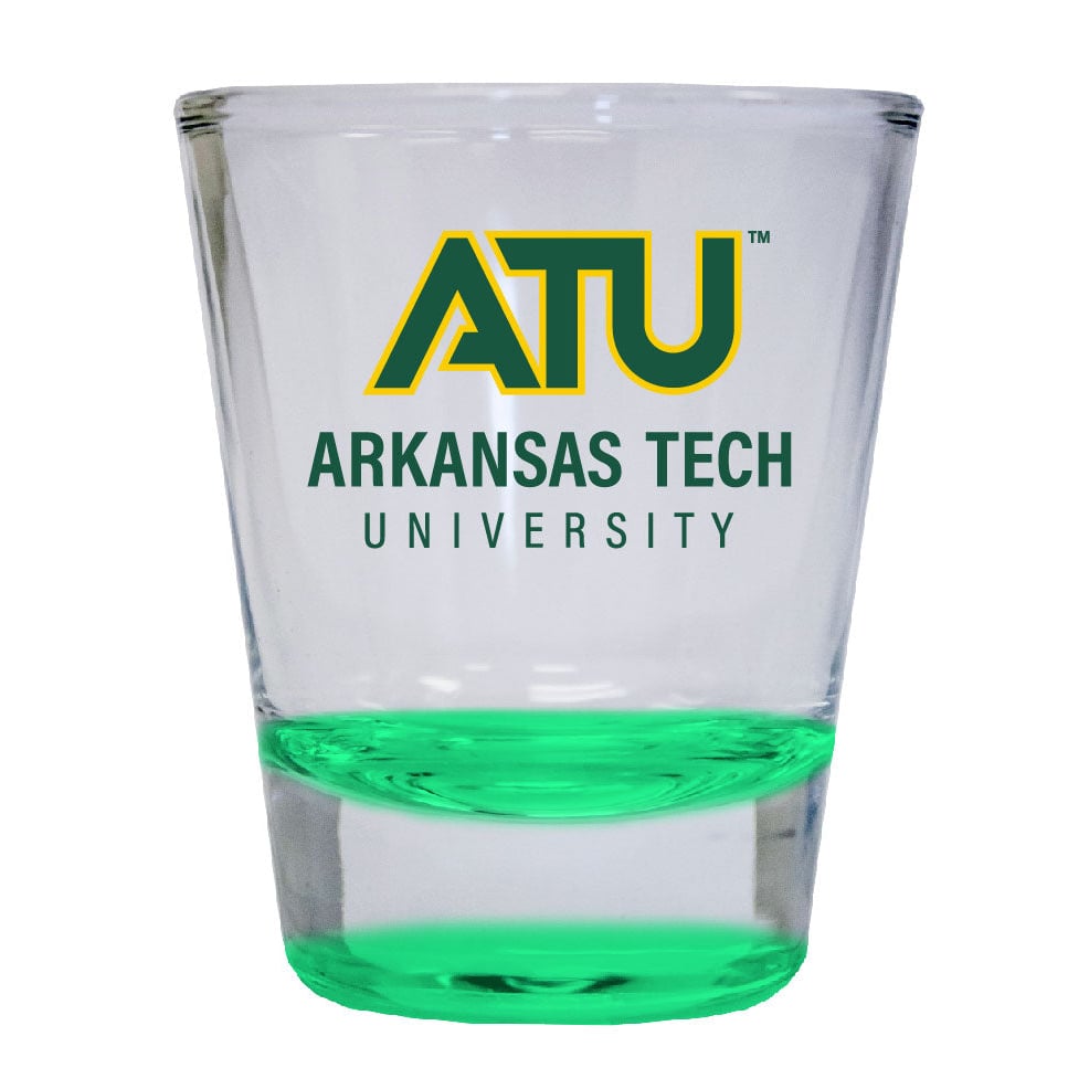 Arkansas Tech University 2 ounce Color Etched Shot Glasses Image 1