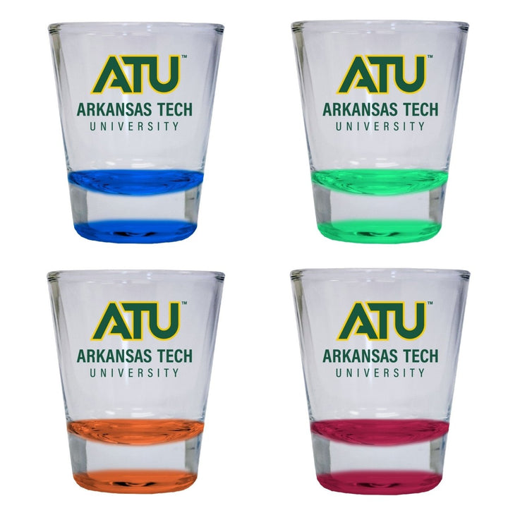 Arkansas Tech University 2 ounce Color Etched Shot Glasses Image 1