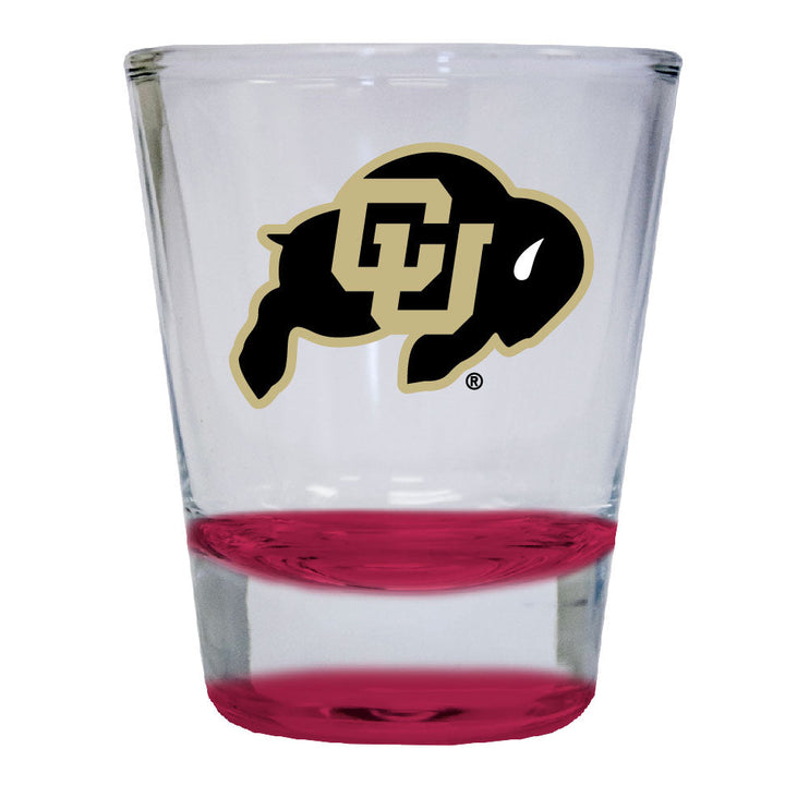 Color ado Buffaloes 2 ounce Color Etched Shot Glasses Image 1