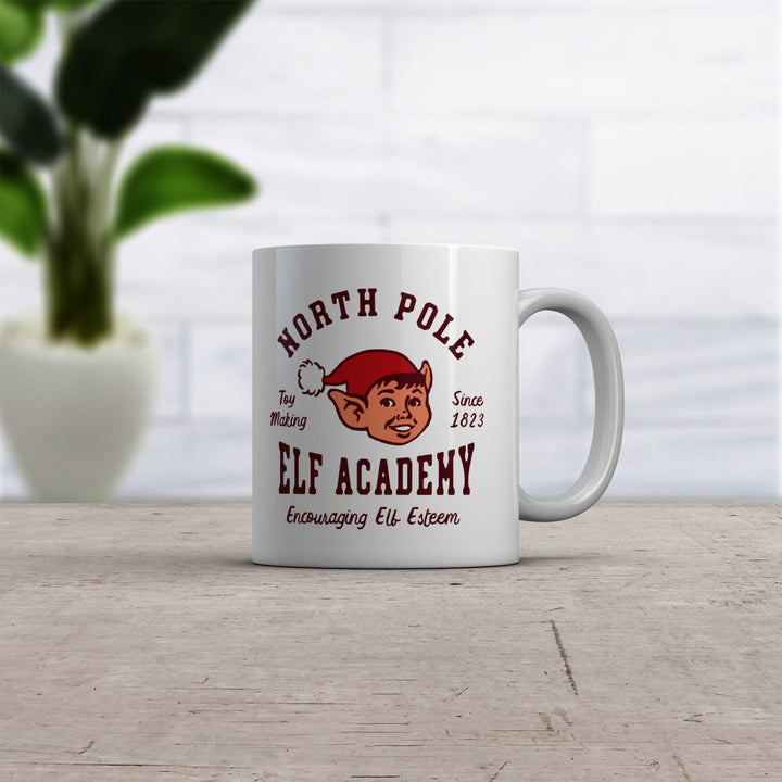 North Pole Elf Academy Mug Funny Christmas Party Santas Helpers Novelty Cup-11oz Image 2