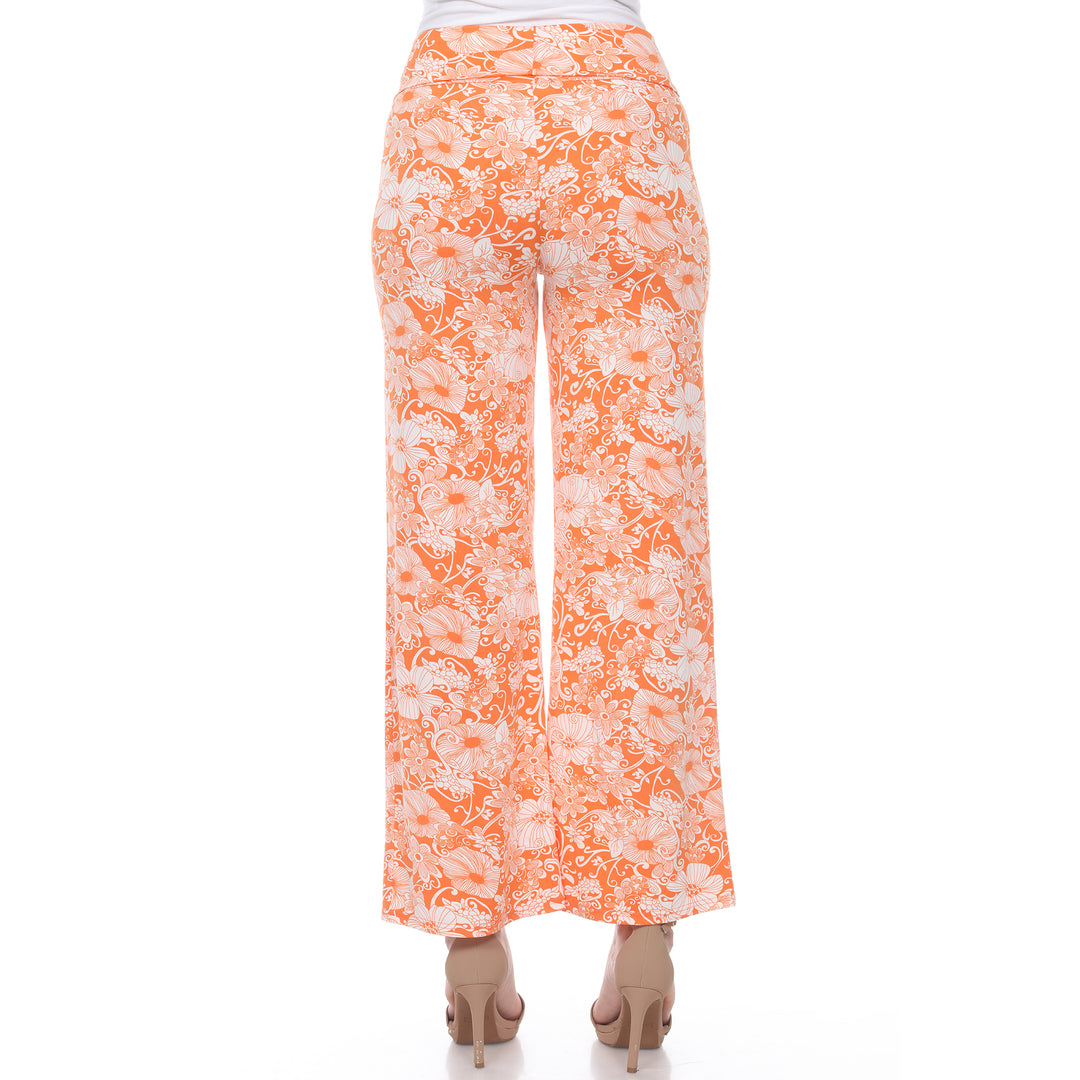 White Mark Womens Floral Paisley Palazzo Pants Image 6