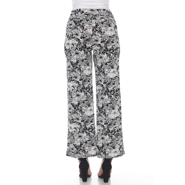 White Mark Womens Floral Paisley Palazzo Pants Image 2