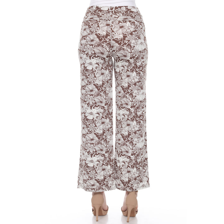 White Mark Womens Floral Paisley Palazzo Pants Image 8