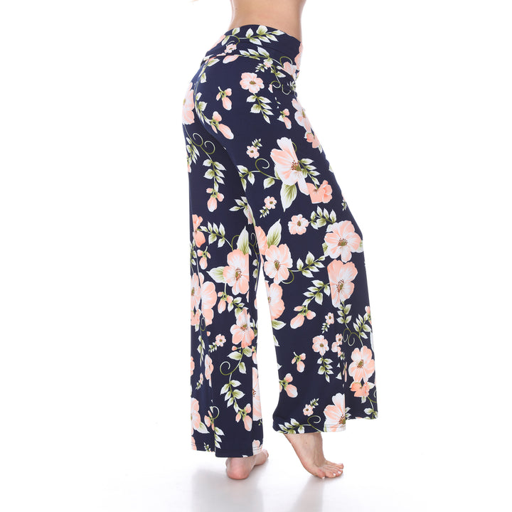 White Mark Womens Floral Palazzo Pants Lightweight Wide Leg Size S-4X 95% Polyester Image 8