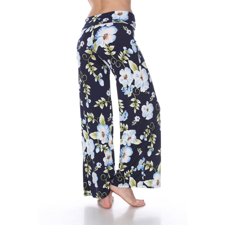 White Mark Womens Floral Palazzo Pants Lightweight Wide Leg Size S-4X 95% Polyester Image 10