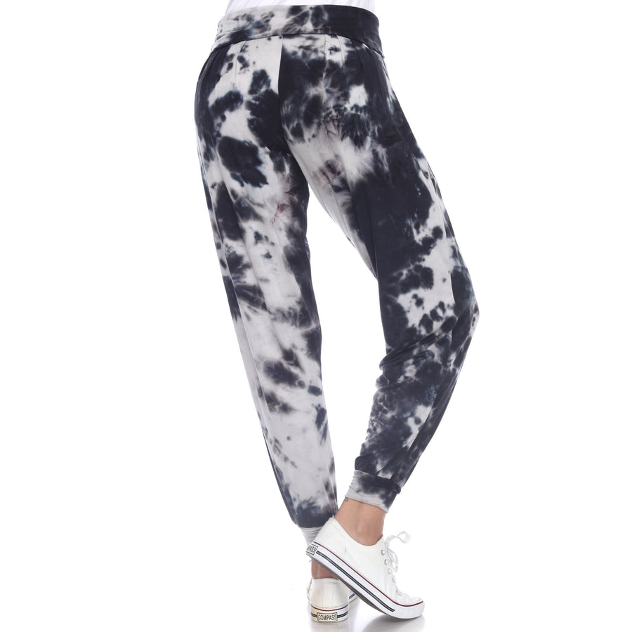 White Mark Womens Tie Dye Harem Pants Lightweight Comfy Drawstring Sizes S-3X Image 2