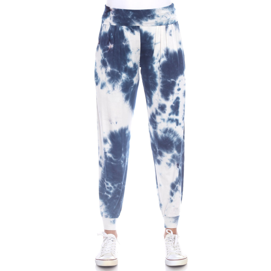 White Mark Womens Tie Dye Harem Pants Lightweight Comfy Drawstring Sizes S-3X Image 1