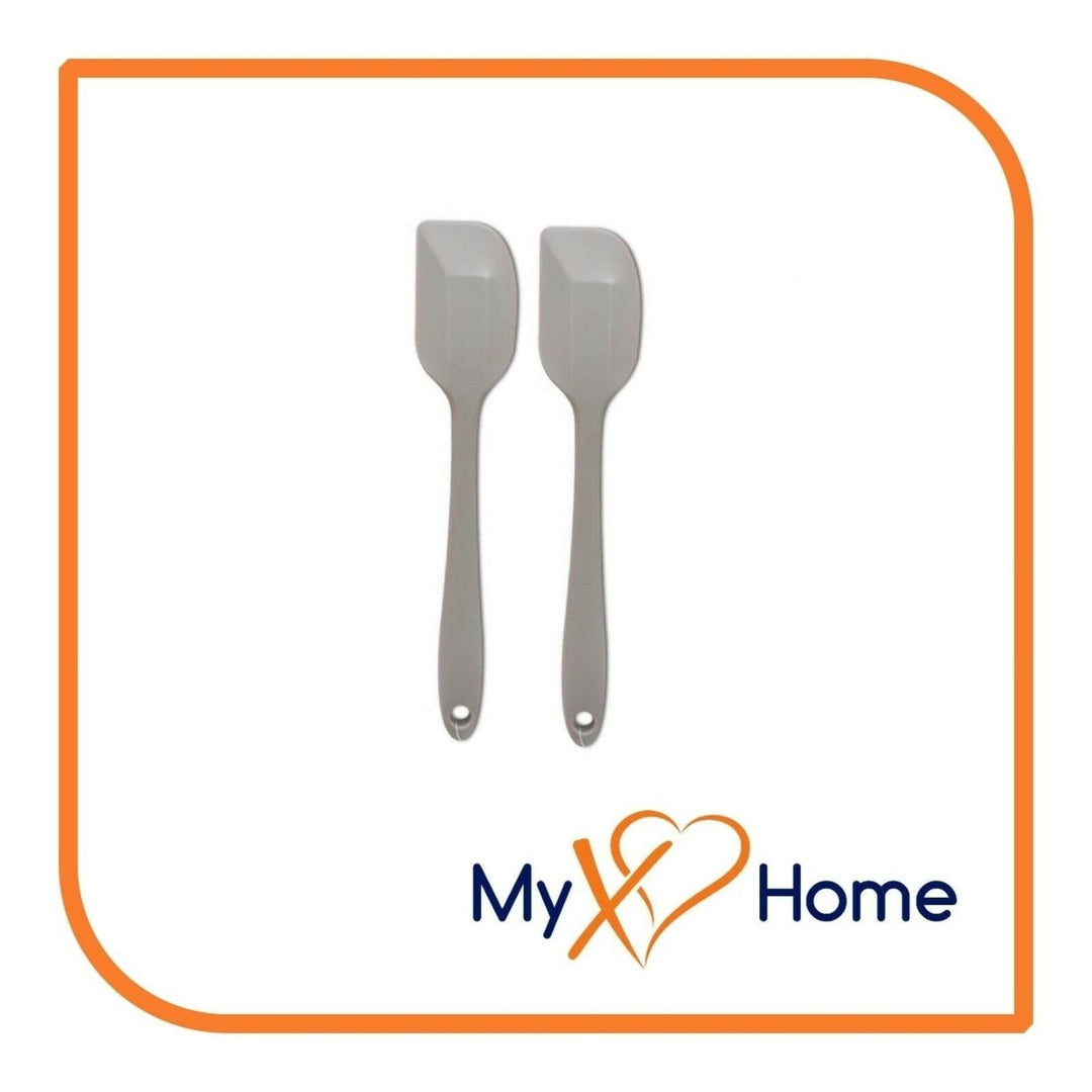 9.5" Silver / Gray Silicone Spatula by MyXOHome (1 2 4 or 6 Spatulas) Image 3