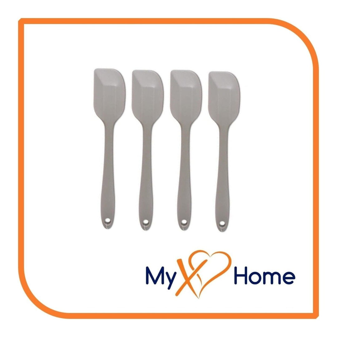 9.5" Silver / Gray Silicone Spatula by MyXOHome (1 2 4 or 6 Spatulas) Image 4