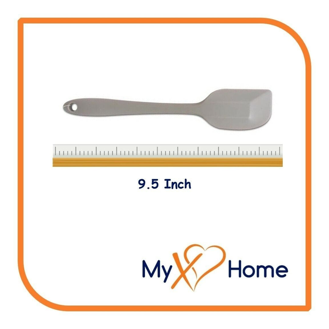 9.5" Silver / Gray Silicone Spatula by MyXOHome (1 2 4 or 6 Spatulas) Image 9