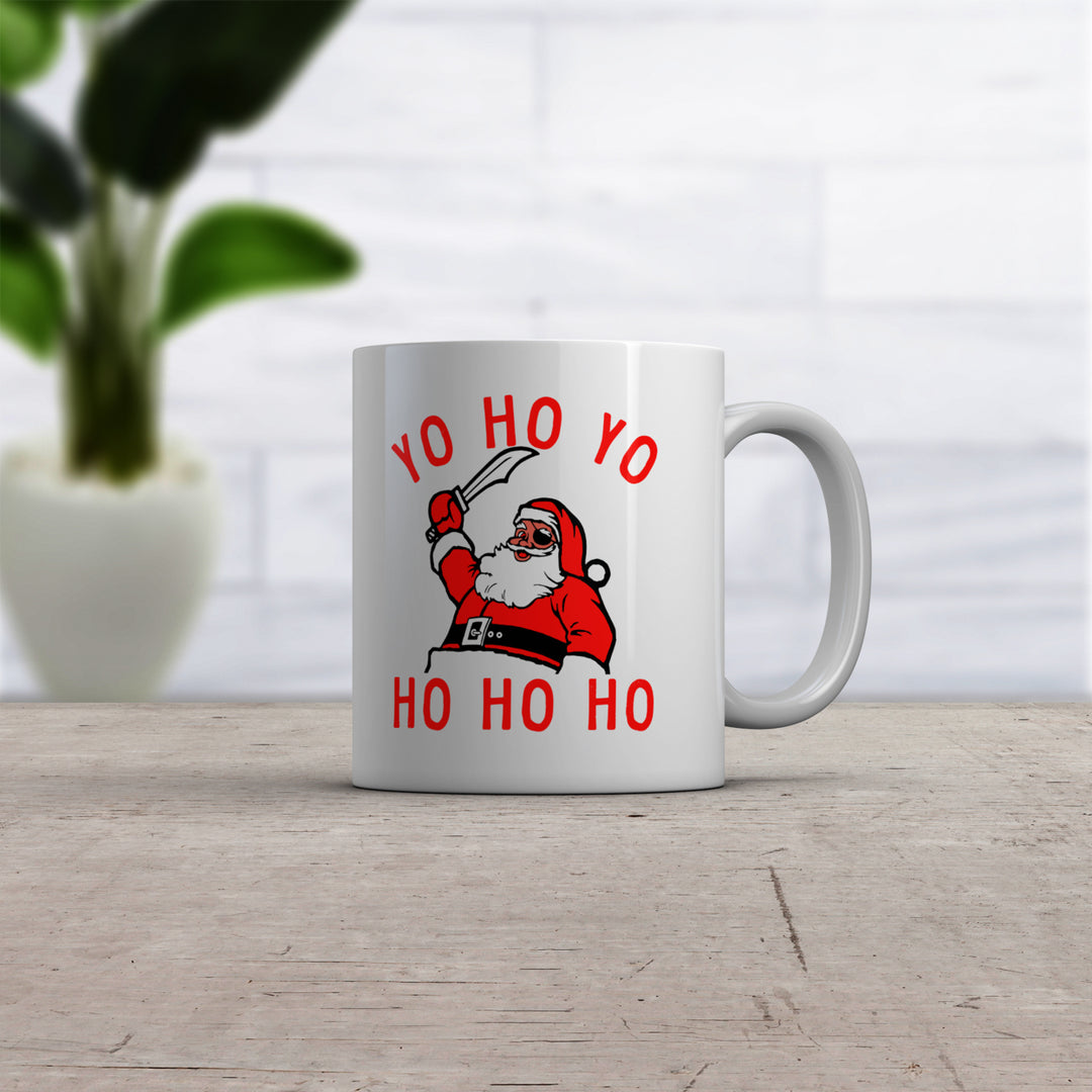 Yo Ho Yo Mug Funny Xmas Party Santa Pirate Joke Cup-11oz Image 2