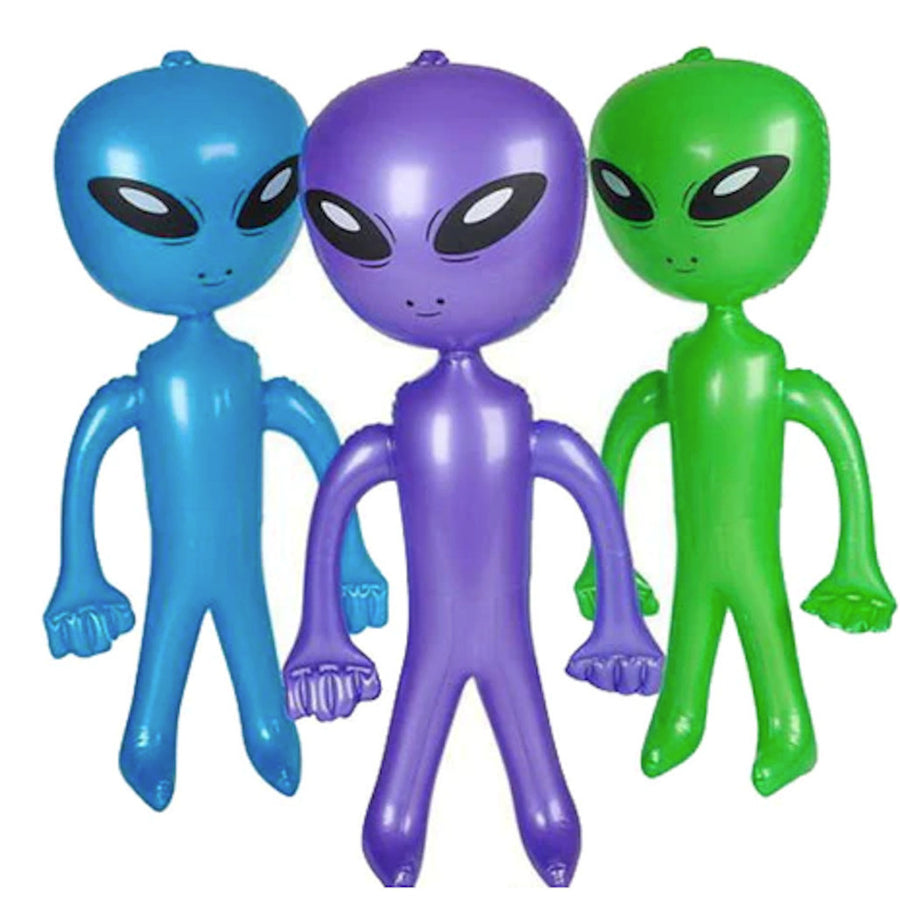 3 ASST 24 in INFLATABLE ALIEN ufo inflate blowup aliens monster toys wholesale Image 1