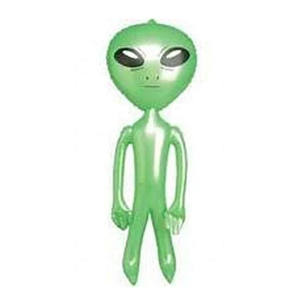 GREEN 24 in INFLATABLE ALIEN ufo inflate novelty toy blowup aliens monster toys Image 1