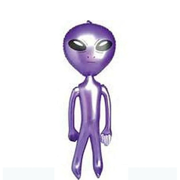 PURPLE 24 in INFLATABLE ALIEN ufo inflate novelty toy blowup aliens monster toys Image 1