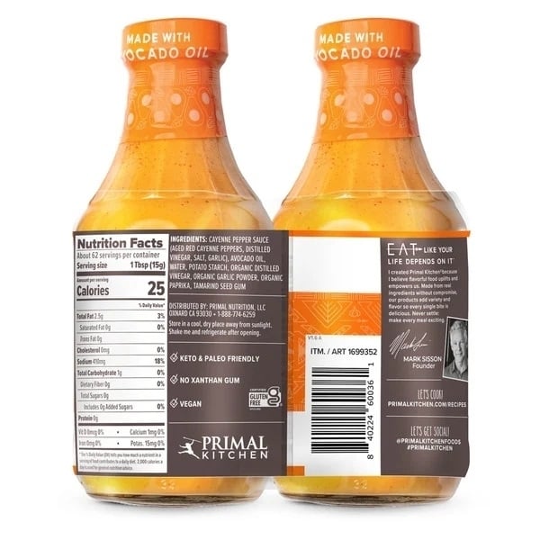 Primal Kitchen Buffalo Sauce with Avocado Oil 16.5 Ounce (Pack of 2) Image 2