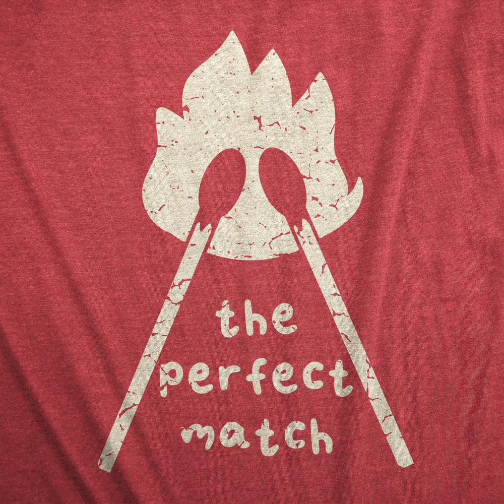 Mens The Perfect Match T Shirt Funny Valentines Day T Shirts for Men Image 2