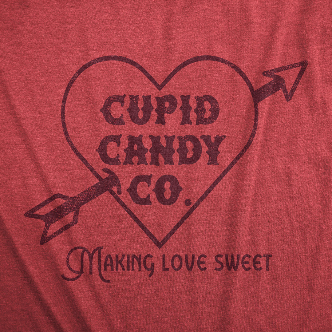 Womens Cupid Candy Co T Shirt Funny Valentines Day T shirts For Women Image 2