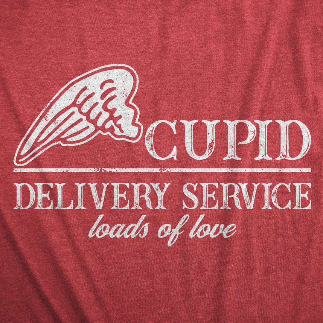 Womens Cupid Delivery Service Loads Of Love Funny Valentines Day T Shirts Image 2