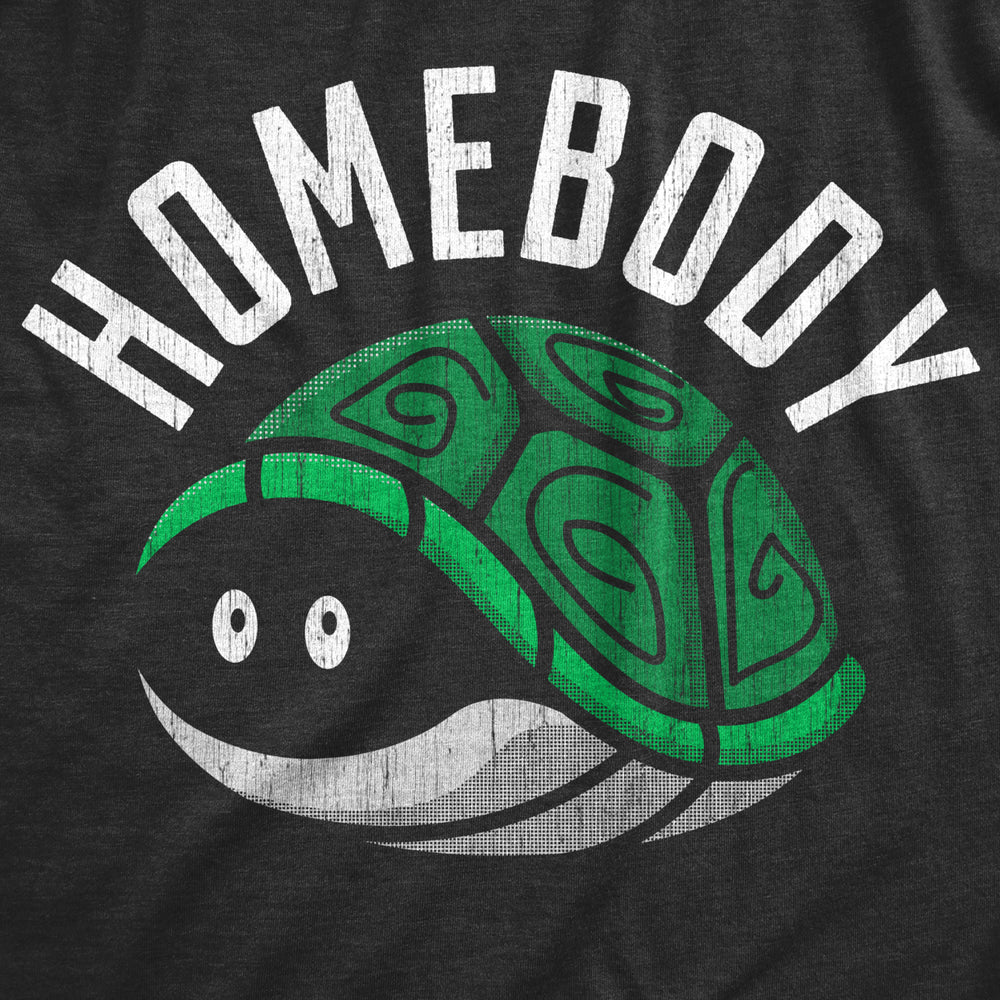 Womens Homebody T Shirt Funny Introverted Turtle Shell Joke Tee For Ladies Image 2