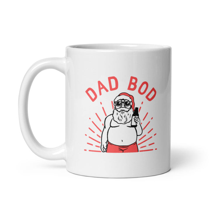 Dad Bod Santa Mug Funny xmas Drinking Santa Claus Novelty Cup-11oz Image 1