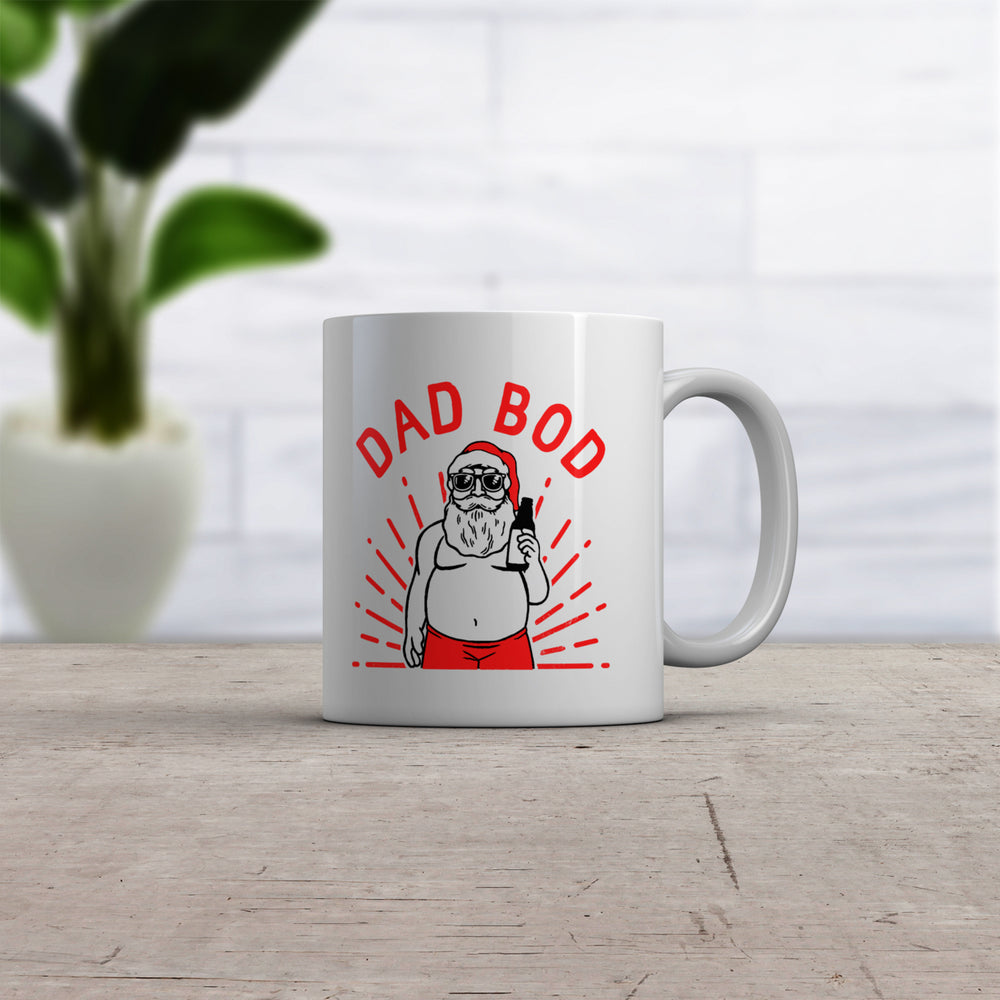 Dad Bod Santa Mug Funny xmas Drinking Santa Claus Novelty Cup-11oz Image 2