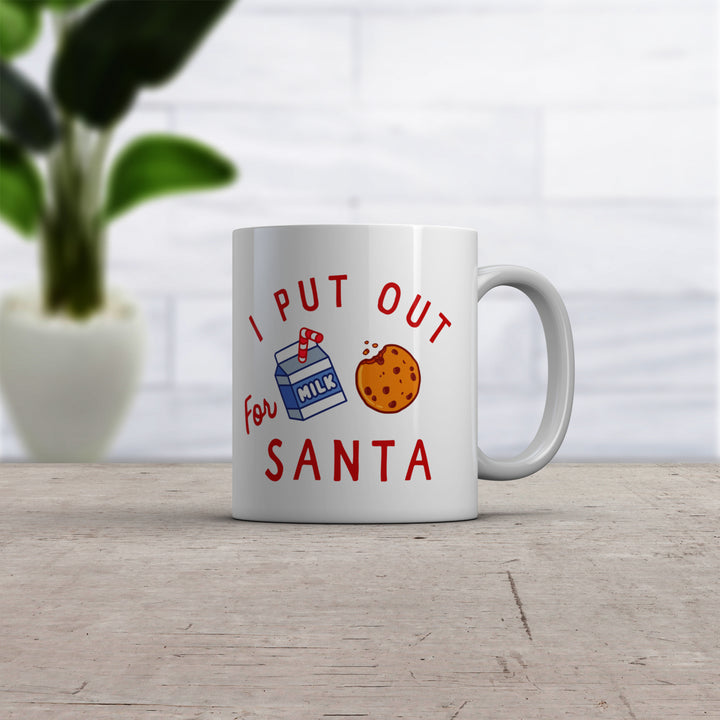 I Put Out For Santa Mug Funny Xmas Sexual Innuendo Milk And Cookies Cup-11oz Image 2