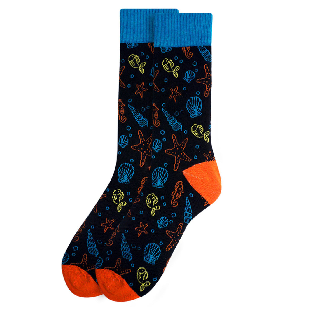 Under the Sea Novelty Socks Ocean Life Socks Cool Socks Funny Groomsmen Socks Ocean Lover Crew Socks Image 3