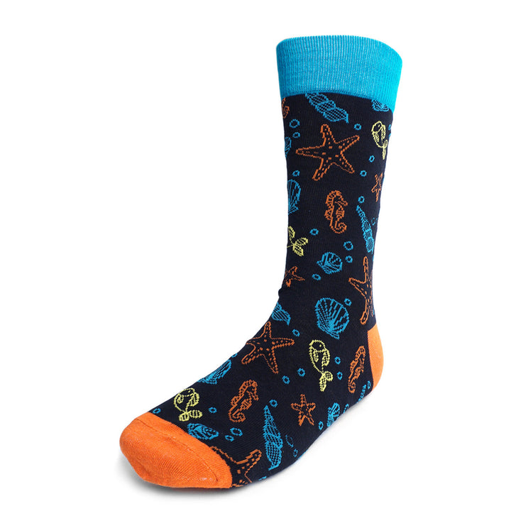 Under the Sea Novelty Socks Ocean Life Socks Cool Socks Funny Groomsmen Socks Ocean Lover Crew Socks Image 1