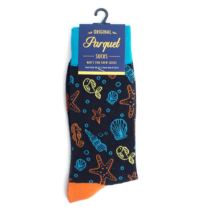 Under the Sea Novelty Socks Ocean Life Socks Cool Socks Funny Groomsmen Socks Ocean Lover Crew Socks Image 4