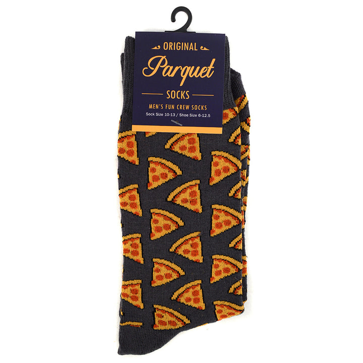 Pepperoni Pizza Novelty Sock Funny Socks Pizza Lover Gifts Cool Socks Funny Groomsmen Socks Grey Image 3