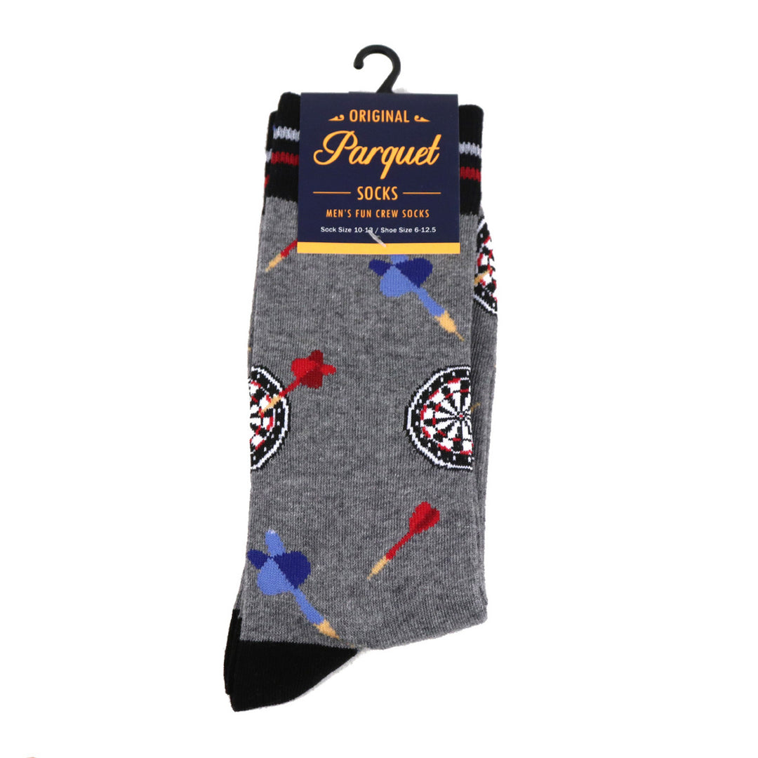 English Darts Novelty Socks Crazy Throwing Dart Socks Cool Socks Funny Groomsmen Socks Ireland Pub Darts Crew Socks Image 3