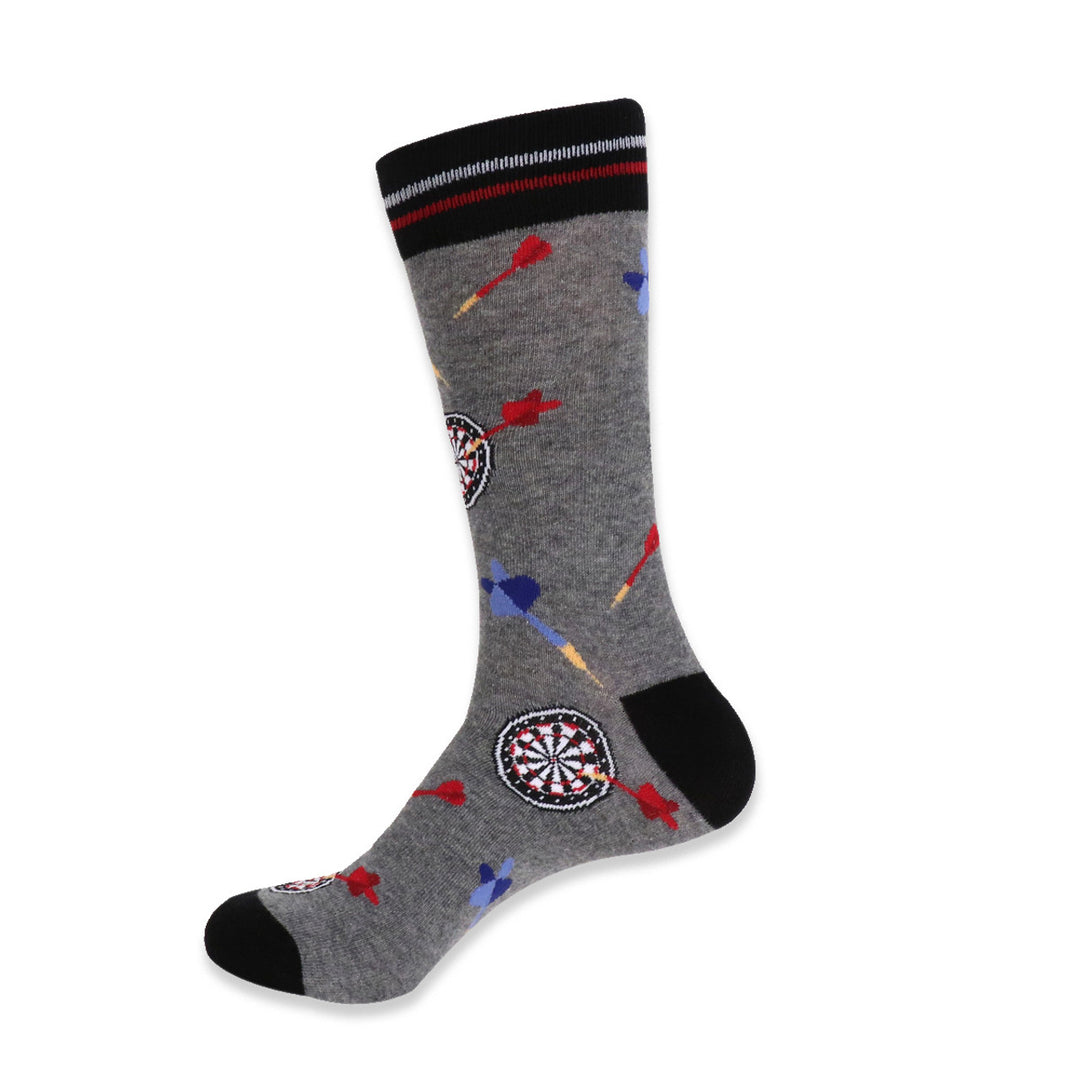 English Darts Novelty Socks Crazy Throwing Dart Socks Cool Socks Funny Groomsmen Socks Ireland Pub Darts Crew Socks Image 2