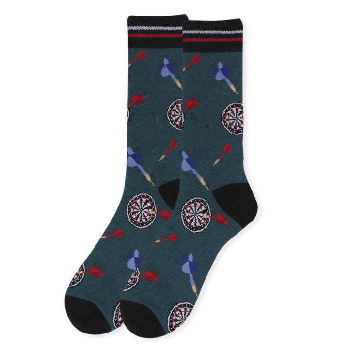 English Darts Novelty Socks Crazy Throwing Dart Socks Cool Socks Funny Groomsmen Socks Ireland Pub Darts Crew Socks Pro Image 2